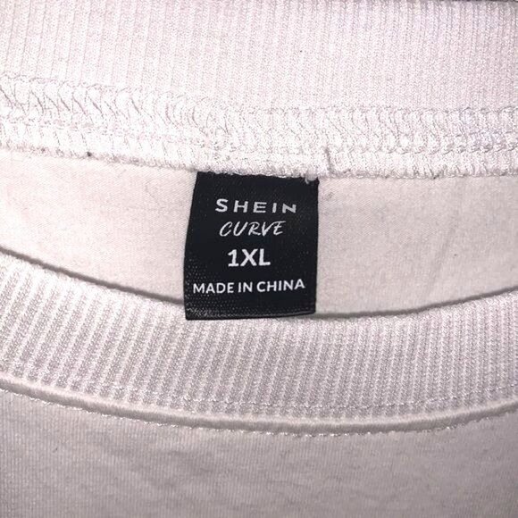 Shein Curve 1XL White Floral Graphic Tee "Full Of Passion For Life" - Picture 2 of 5